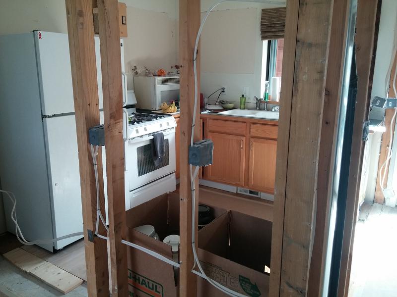 Before: Kitchen under construction